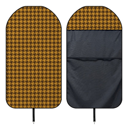 Brown Houndstooth Pattern Print Waterproof Car Seat Cover