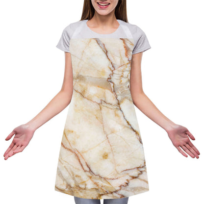 Brown Marble Print Adjustable Apron