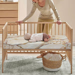 Brown Marble Print Baby Crib Sheet