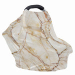 Brown Marble Print Baby Seat Cover