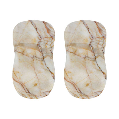 Brown Marble Print Bar Stool Covers