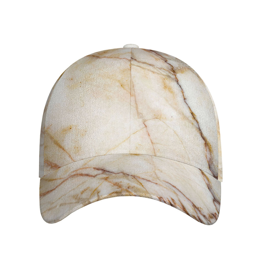 Brown Marble Print Baseball Cap