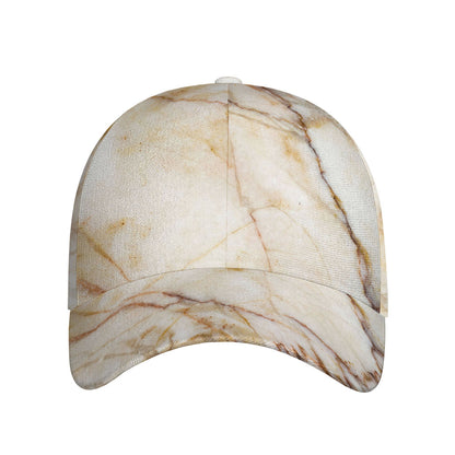 Brown Marble Print Baseball Cap