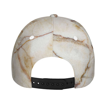 Brown Marble Print Baseball Cap