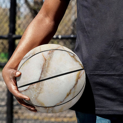 Brown Marble Print Basketball
