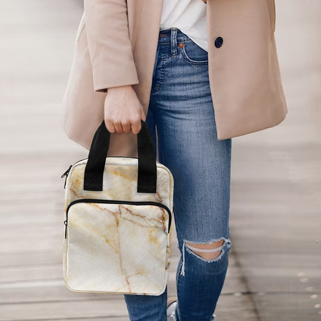 Brown Marble Print Bible Tote Bag