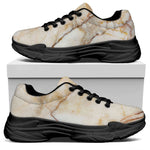 Brown Marble Print Black Chunky Shoes