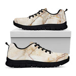 Brown Marble Print Black Running Shoes