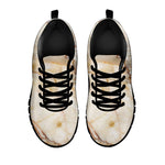 Brown Marble Print Black Running Shoes
