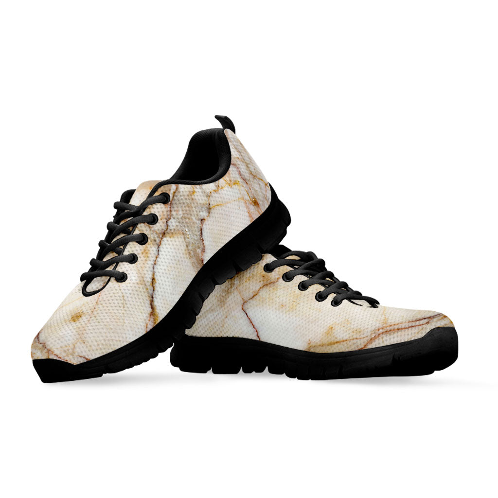 Brown Marble Print Black Running Shoes