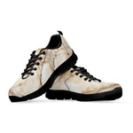 Brown Marble Print Black Running Shoes