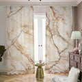 Brown Marble Print Dimout Pencil Pleat Curtains