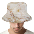 Brown Marble Print Bucket Hat