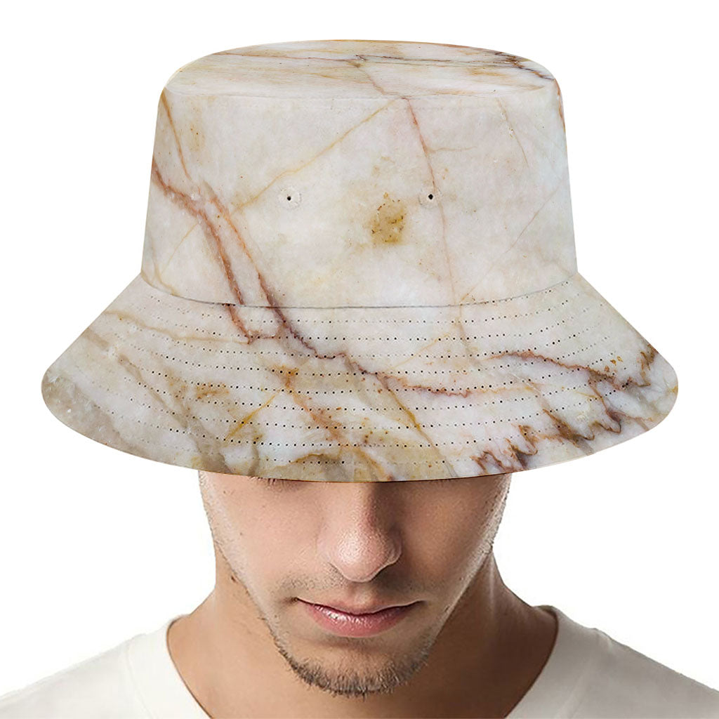 Brown Marble Print Bucket Hat