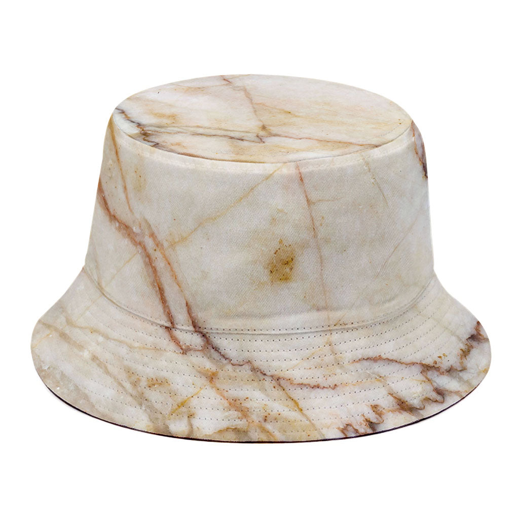 Brown Marble Print Bucket Hat