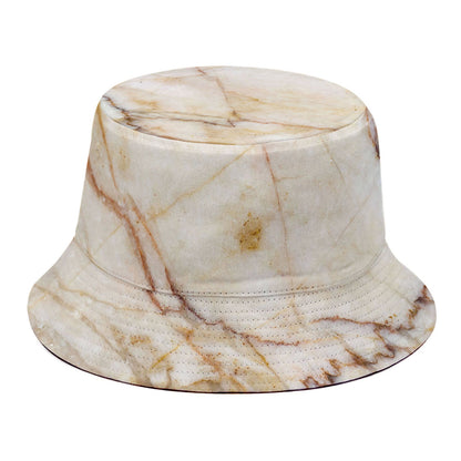 Brown Marble Print Bucket Hat