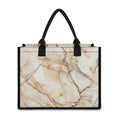 Brown Marble Print Canvas Tote Bag