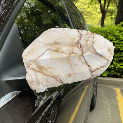 Brown Marble Print Car Side Mirror Covers