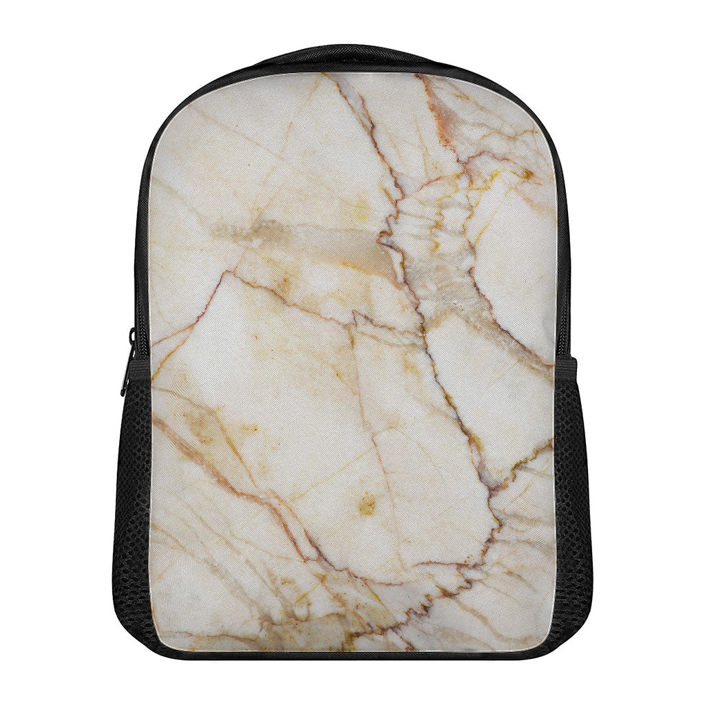 Brown Marble Print Casual Backpack