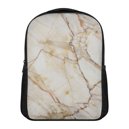 Brown Marble Print Casual Backpack