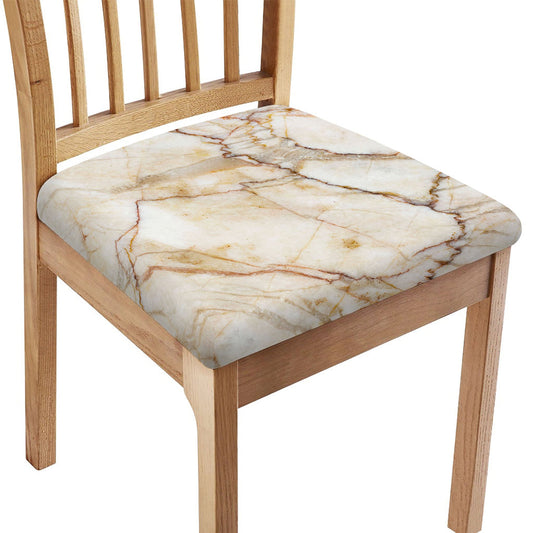 Brown Marble Print Chair Cushion Cover