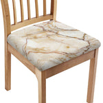 Brown Marble Print Chair Cushion Cover