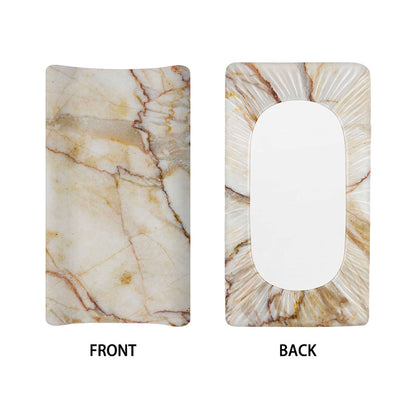 Brown Marble Print Changing Pad Cover