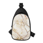 Brown Marble Print Chest Bag