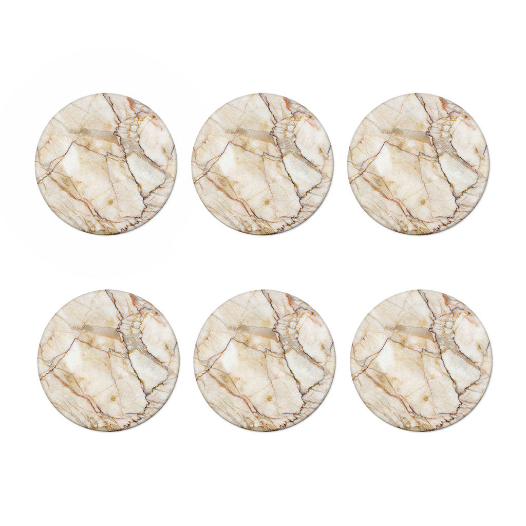 Brown Marble Print Coaster Set