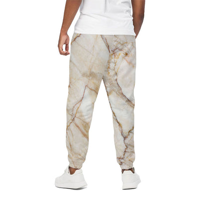 Brown Marble Print Cotton Pants