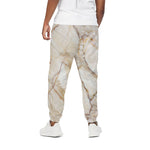 Brown Marble Print Cotton Pants