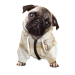 Brown Marble Print Dog Zip Up Hoodie