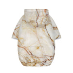 Brown Marble Print Dog Zip Up Hoodie