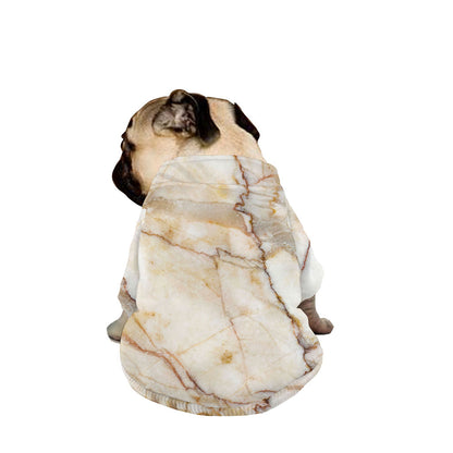 Brown Marble Print Dog Zip Up Jacket