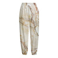 Brown Marble Print Fleece Lined Knit Pants