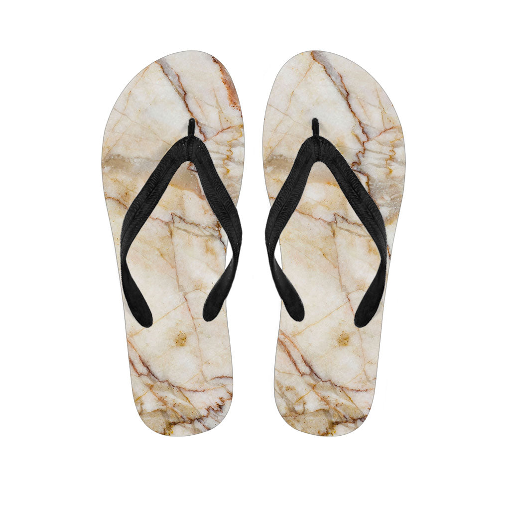 Brown Marble Print Flip Flops