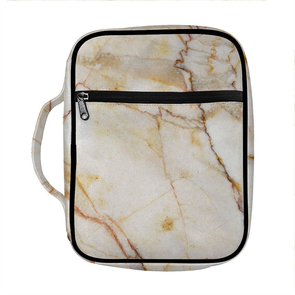 Brown Marble Print Front Pocket Bible Bag