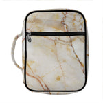 Brown Marble Print Front Pocket Bible Bag