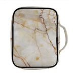 Brown Marble Print Front Pocket Bible Bag