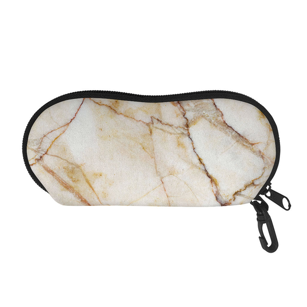 Brown Marble Print Glasses Case