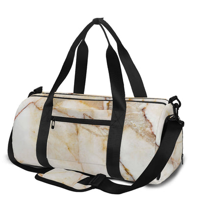 Brown Marble Print Gym Bag