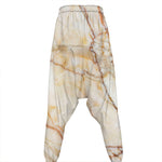 Brown Marble Print Hammer Pants