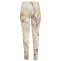 Brown Marble Print High-Waisted Pocket Leggings