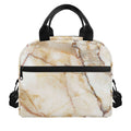 Brown Marble Print Insulated Lunch Bag