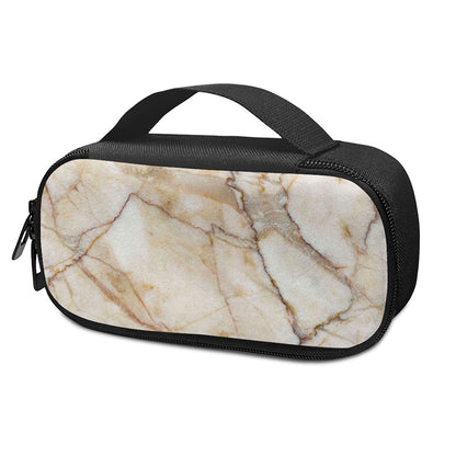 Brown Marble Print Insulin Cooler Travel Case
