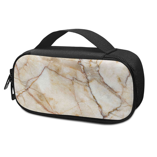 Brown Marble Print Insulin Cooler Travel Case