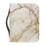 Brown Marble Print Leather Bible Cover