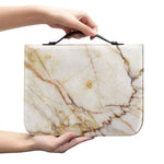 Brown Marble Print Leather Bible Cover