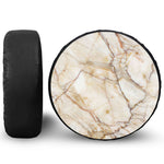 Brown Marble Print Leather Spare Tire Cover