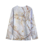 Brown Marble Print Long Sleeve Short Coat